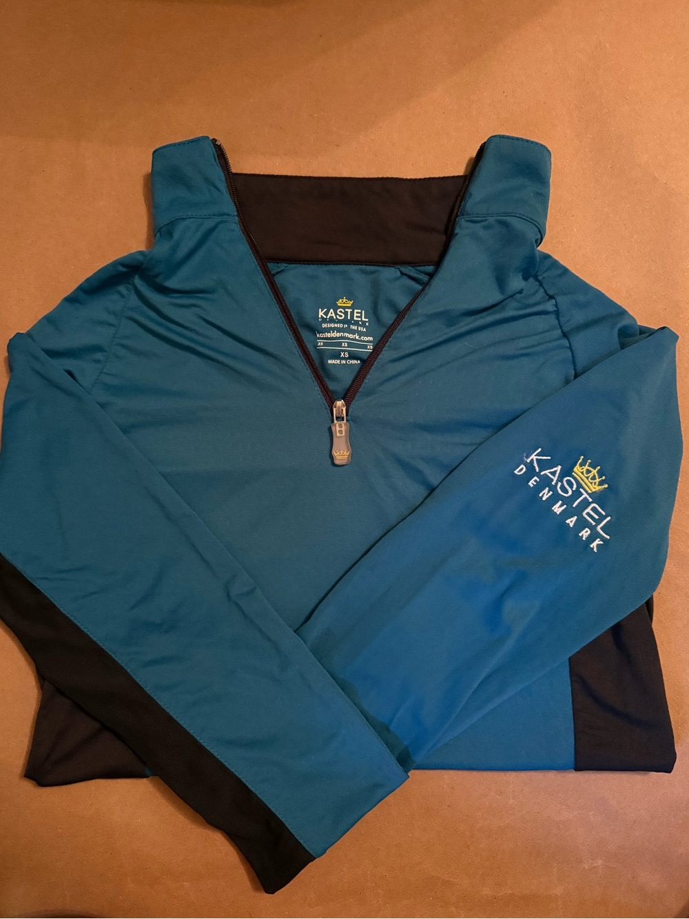 Kastel Denmark Women's Teal Long Sleeve Quarter-Zip Sun shirt